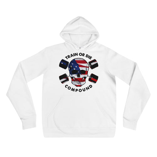 Red White and Blue unisex training hoodie